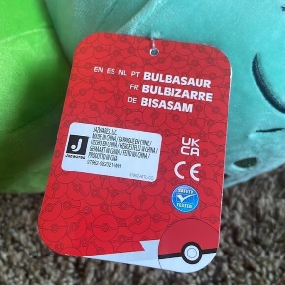 Pokémon Bulbasaur 8" Plus Stuffed Toy NWT - Picture 7 of 9